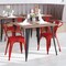 Flash Furniture Red Metal Stack Chair with Red Poly Resin Seat CH-31270-RED-PL1R-GG - alternate 1